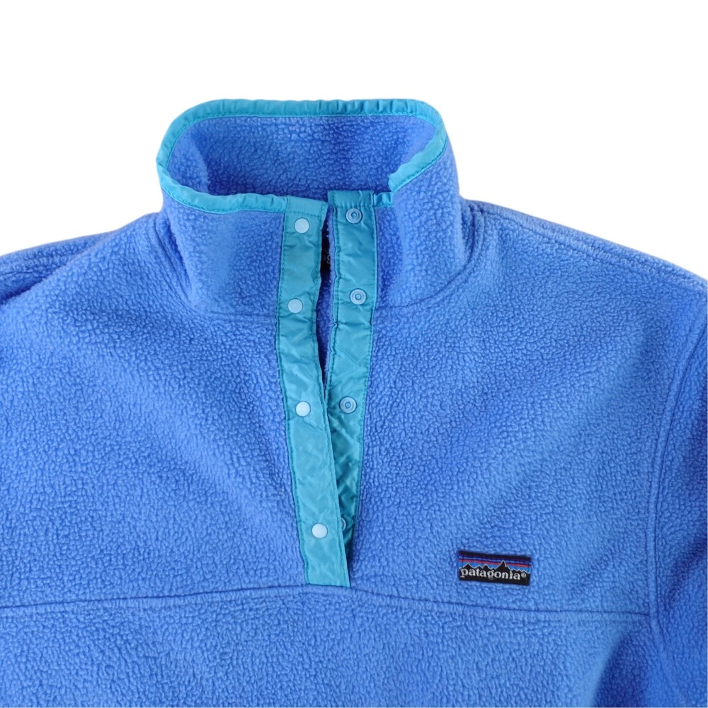 Patagonia Synchilla Snap-T Pullover Kids 12 Blue 80s Vintage Made in USA XS